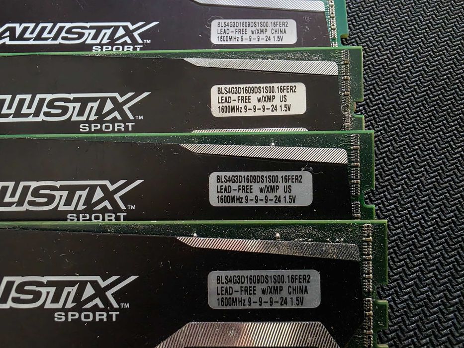 Memorie 16GB ddr3 1600mhz (4 x 4gb) Crucial Ballistix Sport