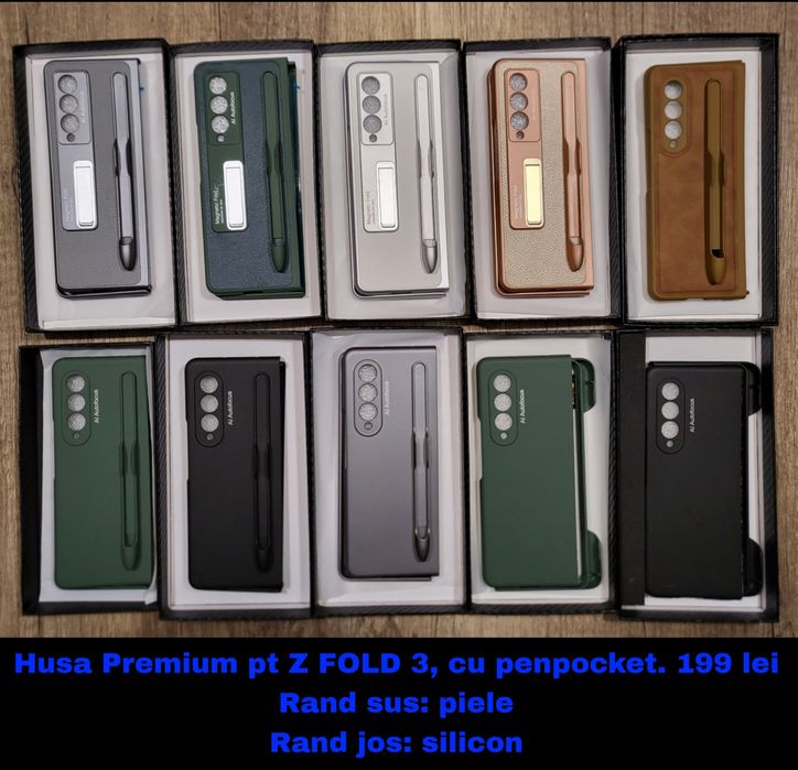 Z FOLD 3 - Husa cu pen pocket si folie