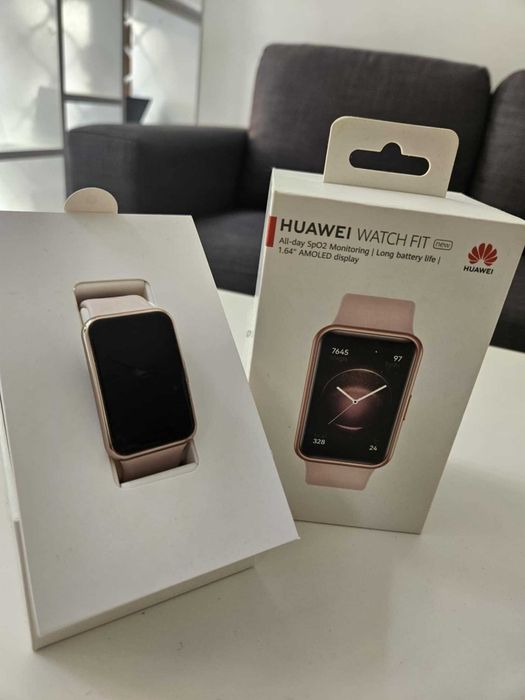 Huawei Watch Fit смарт часовник Smartwatch розов пълен комплект