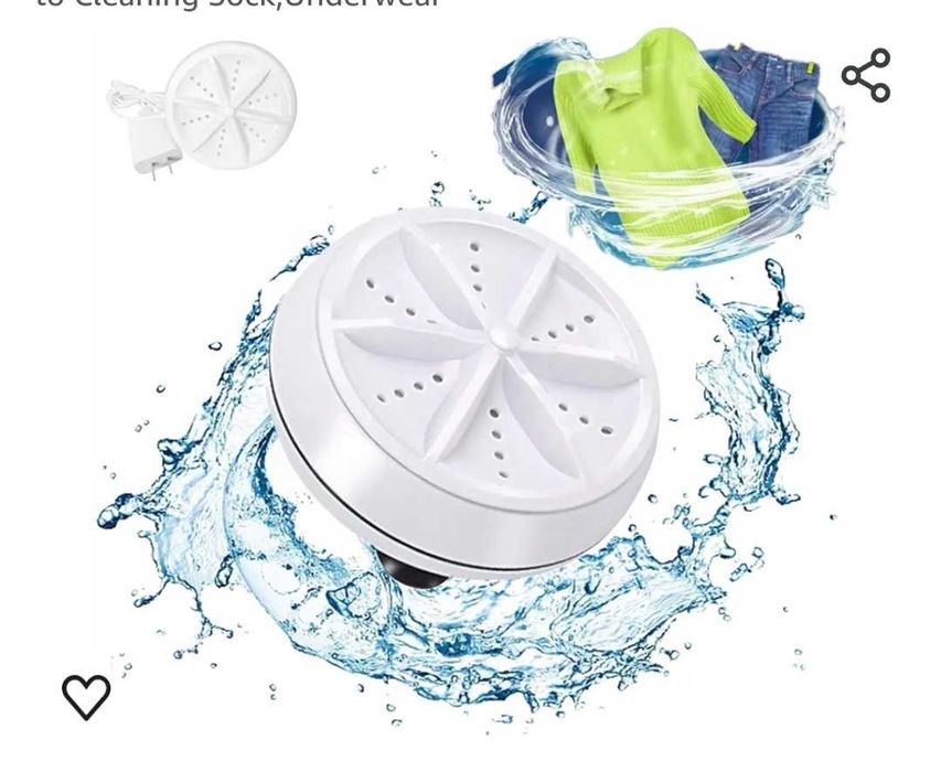 Мини  ултразвукова турбинна пералня, преносима