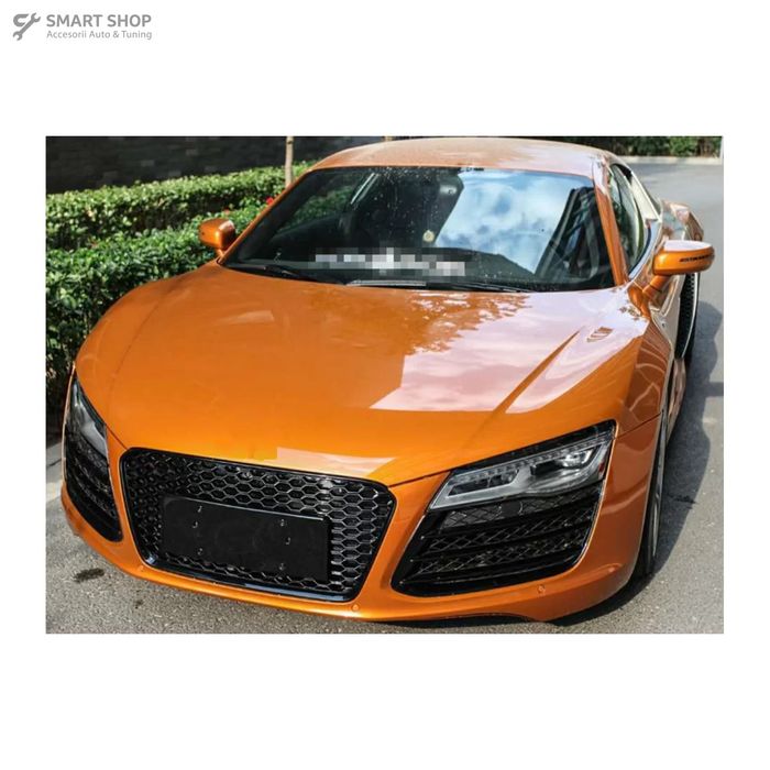 Grila Centrala Audi R8 42 (2013-2015) RS Design Negru Lucios/ Rosu