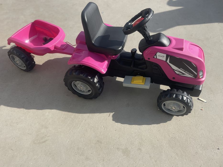 Tractor electric cu remorca Micromax MMX Pink