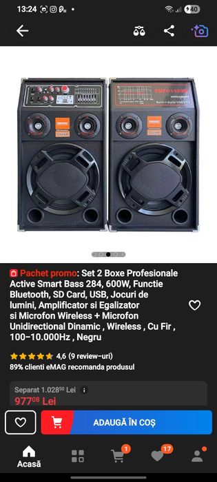 Vând boxa jrh 600W PMPO 1500W