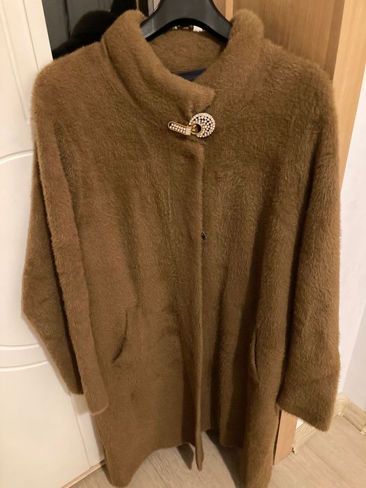 Нова цена-250 лв.!Палто естествена кожа с косъм