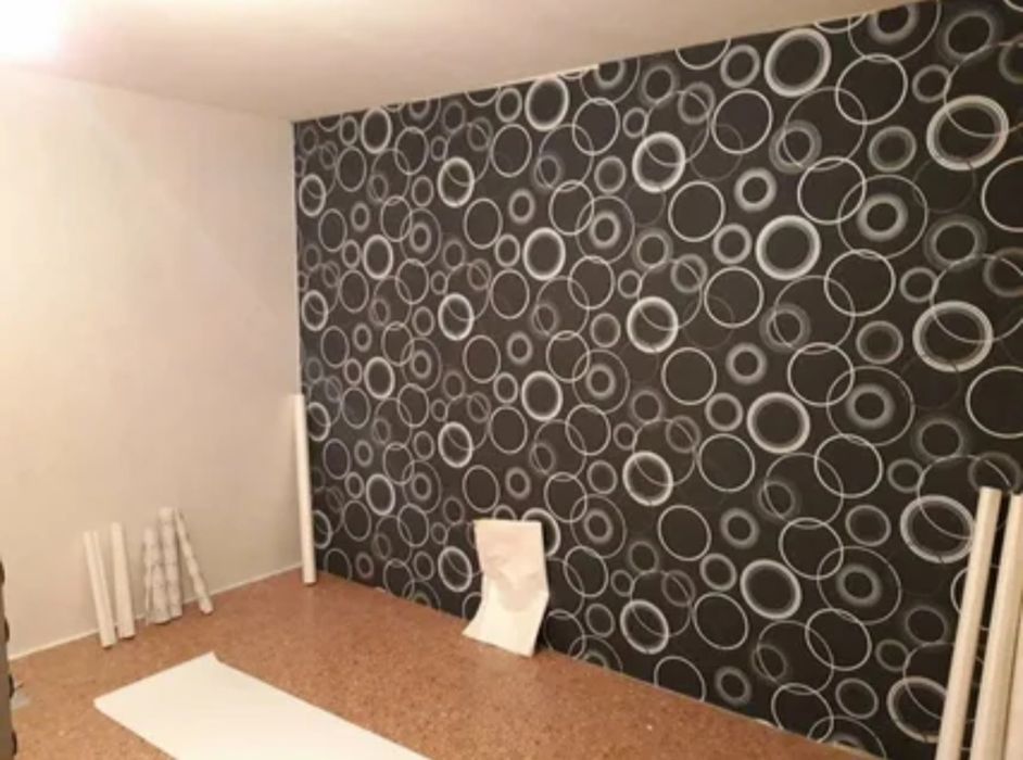 Наклейка обоев любых видов