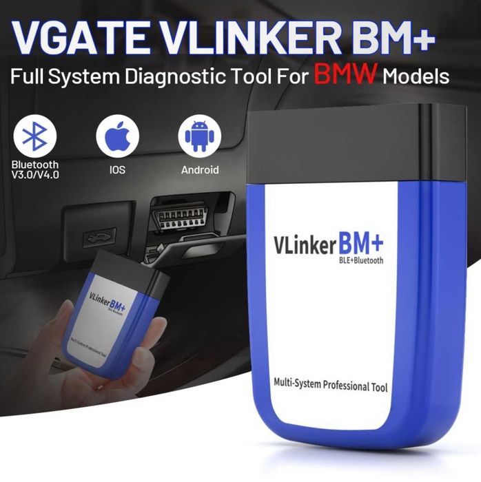 Diagnoza Vgate VLinker BM+ BMW BimmerCode Resetari Live Data Regenerare DPF Control Flaps ASD Programare