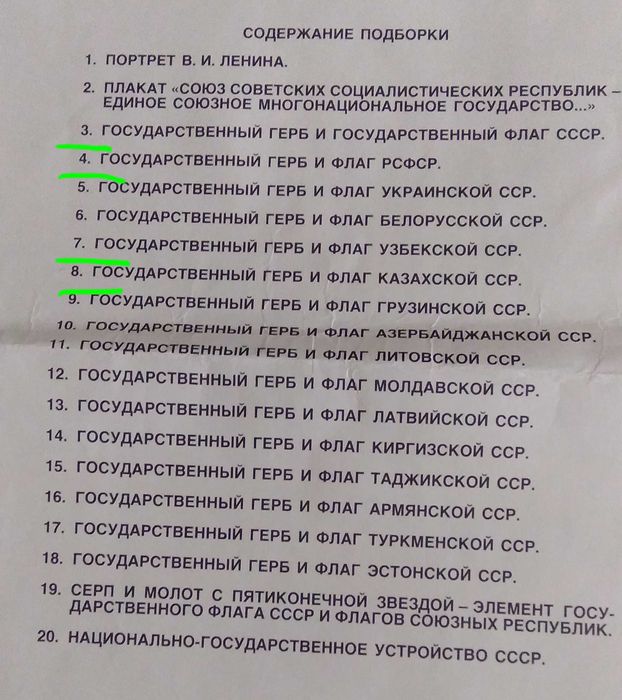 Набор плакатов СССР недокомплект