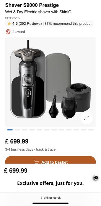 Masina aparat wireless barbierit tuns umed uscat skinIQ Philips Noua