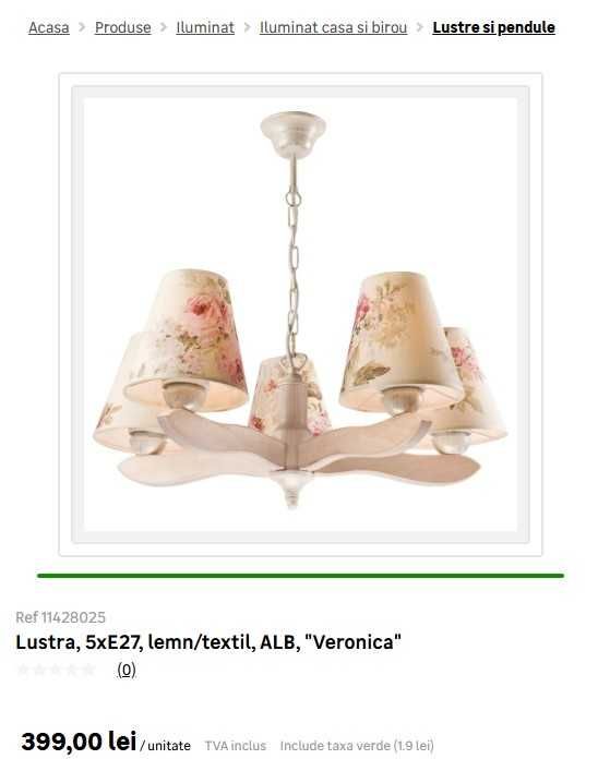 Lustră Vintage 5 Becuri