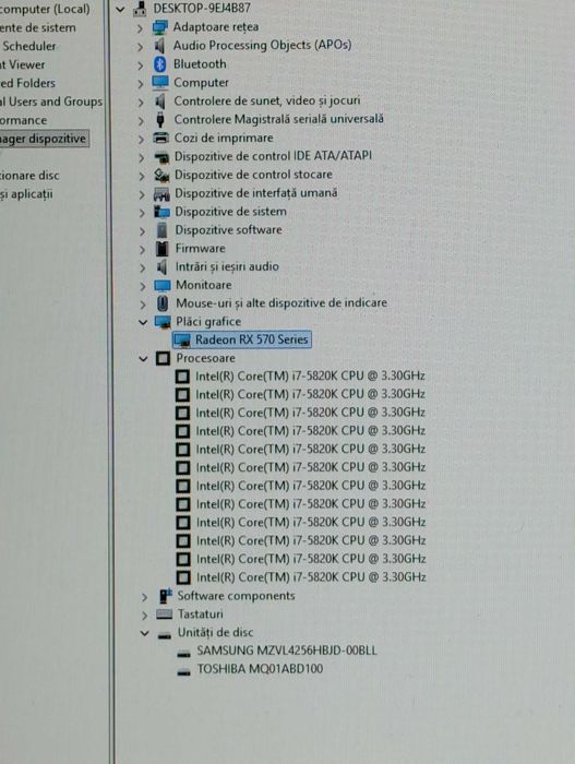 PC Gaming i7-5820k, 16GB RAM ddr4, Placa video 8 GB, Windows 11