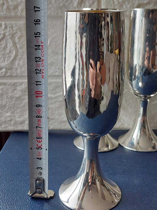 Сребърни чаши,проба 800  за вино вода - 180- 250 мл.сребърна чаша