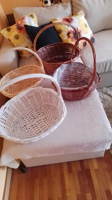 5бр различни плетени кошници