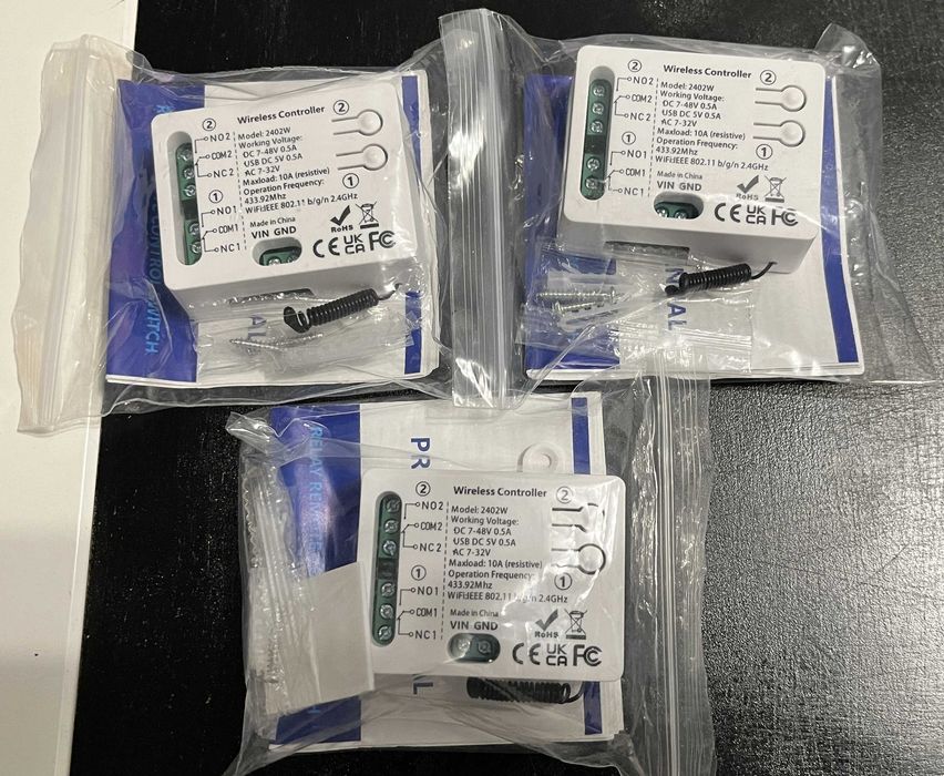 Tuya WiFi RF433Mhz Smart Light Switch 2-CH,DC 5V 12V 24V 48V,1-250V