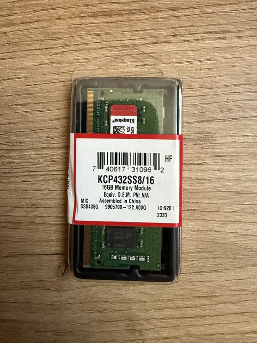 Kingston 16GB DDR4 3200MHz CL22 SODIMM – KCP432SS8/16 – Garanție