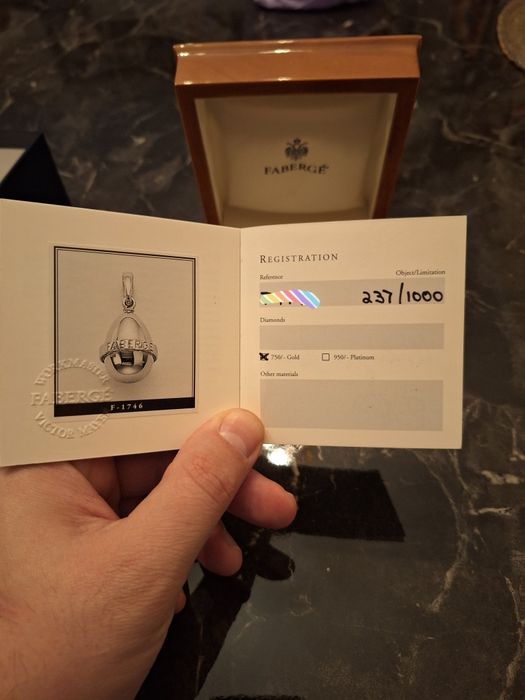 Faberge Egg 18k gold висулка бижу