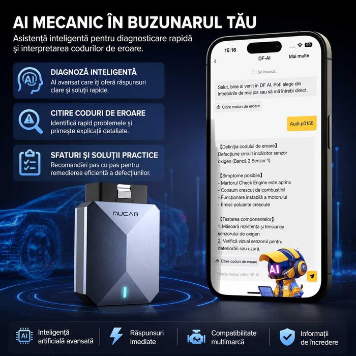 Tester diagnoza auto MUCAR BT200 MAX