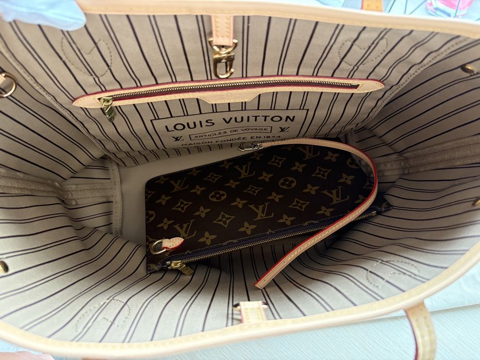 Louis Vuitton Neverfull MM, нова, пълен комплект