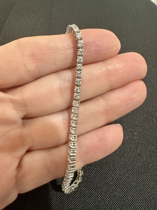 Brățară tennis cu diamante naturale 1.8 ct, aur alb 18k