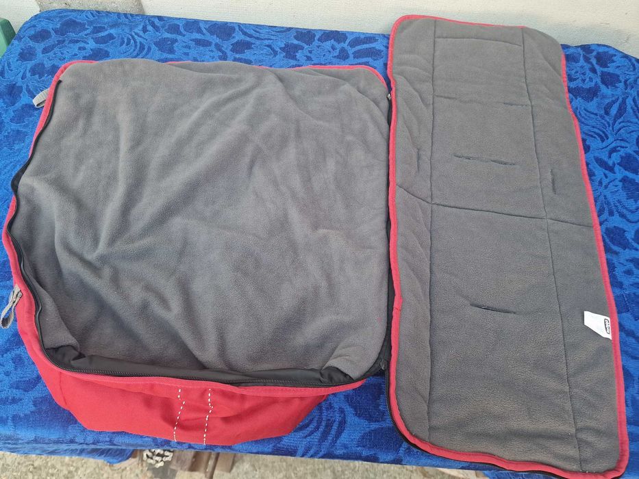Sac de dormit pentru carucior Chicco, 98 cm, Rosu | Gri**