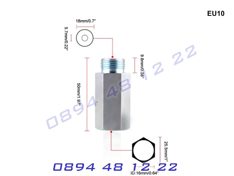Лъжец Втулка Удължител Втора Ламбда Сонда O2 Oxygen Sensor Накрайник