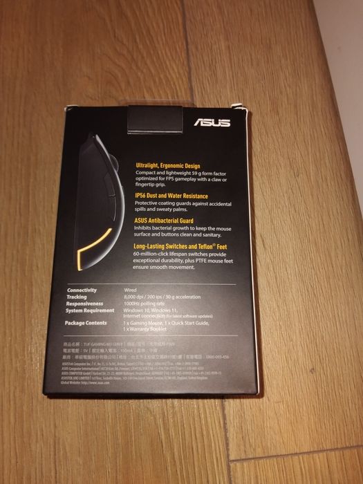 Mouse de gaming M3 GEN 2 asus