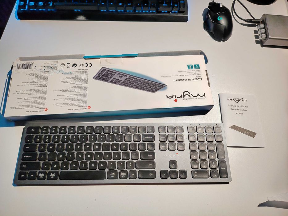 Tastatură Bluetooth Myria MY8536 – Wireless, Slim, Stare ca Nouă