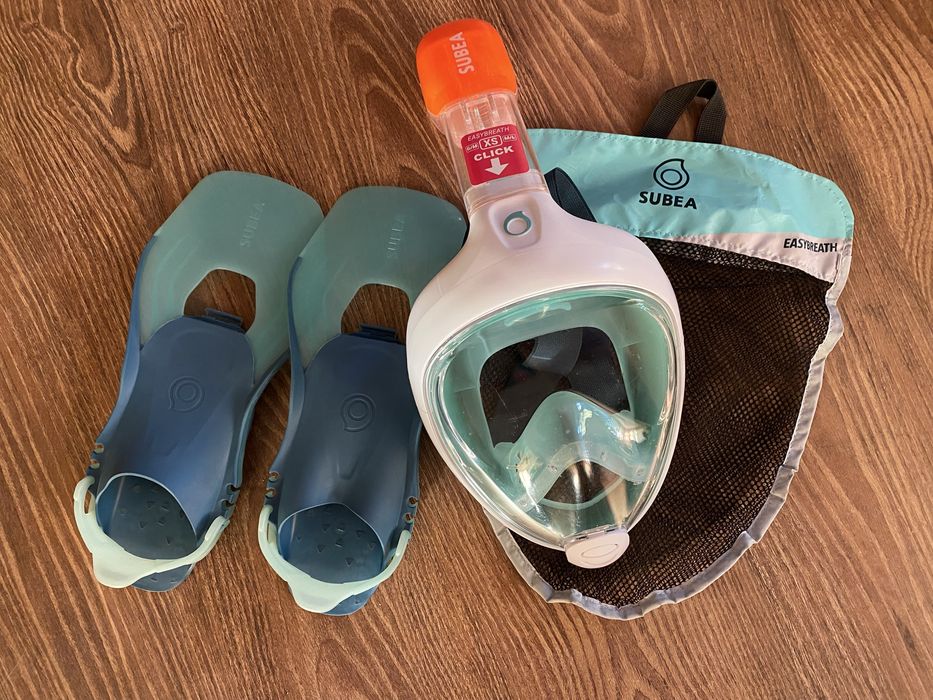 Детски комплект за шнорхелинг + подарък аква обувки