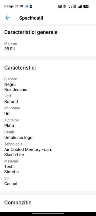 Adidas  de plasa cu strat exterior peliculizat Skech-Lite, Negru