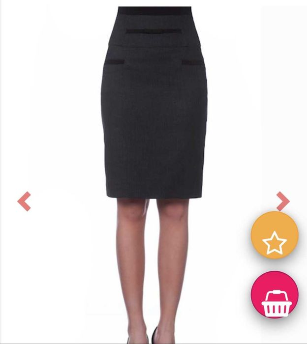 Дамска пола с класическа линия и ефектен акцент