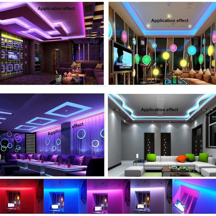 LED лента, цветна RGB, 5 метра водоустойчива с дистанционно управление