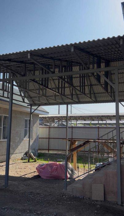 Навес железный размер 7х8м