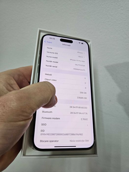 iPhone 15 Pro Max, 256gb, neverlock, 88% bateria, cutie.