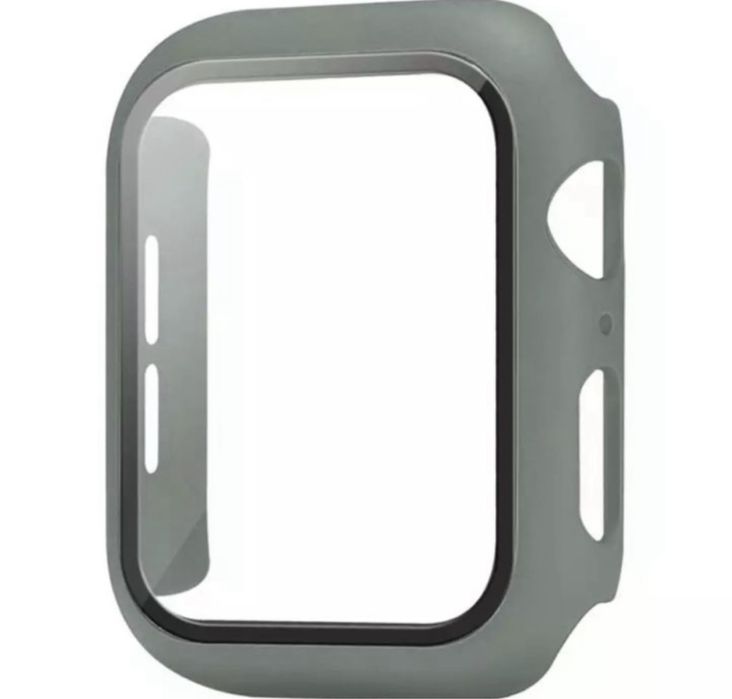 Husa Bumper Din Plastic cu Geam Protectie Ceas Apple Watch