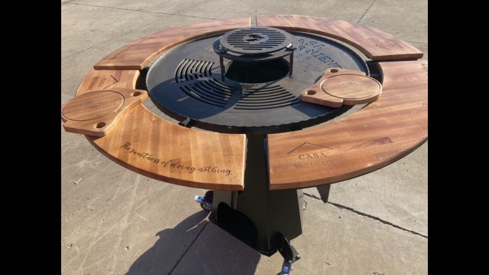 Grătar cu plita din fonta otel sau inox