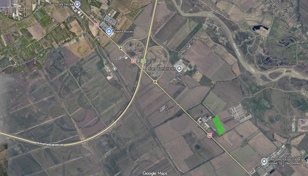 Teren 46.000 mp in intravilanul Municipiului Buzau, zona Verguleasa