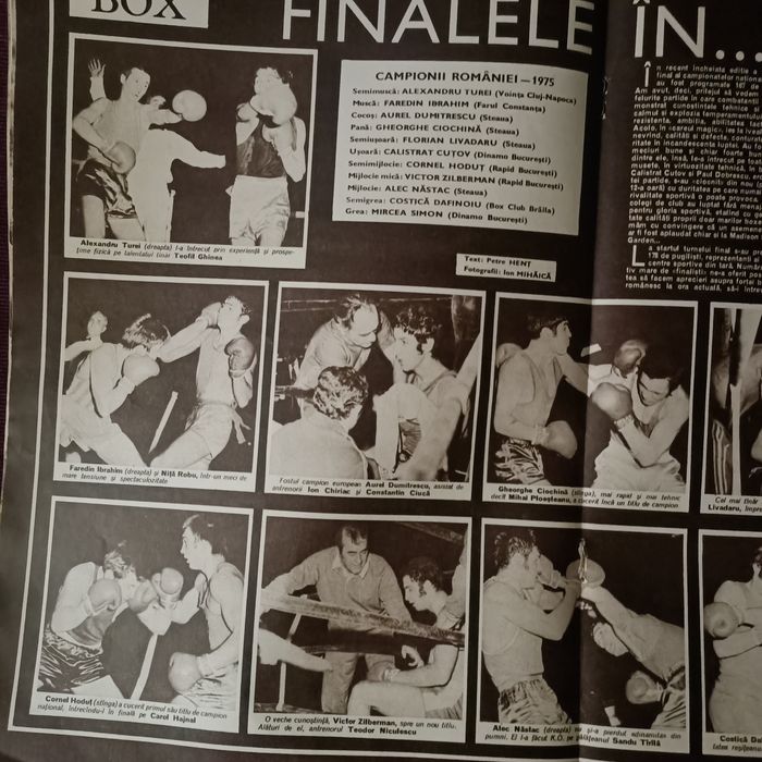 Revista SPORT nr.11 , anul 1975 .
