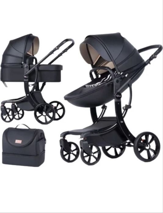 Коляска Teknum кожанная