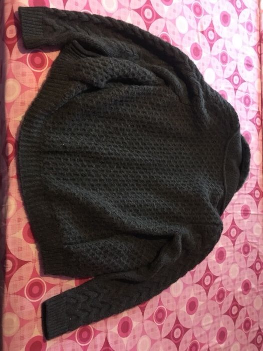 Haina lana cu guler de blana geaca hanorac Zara Man