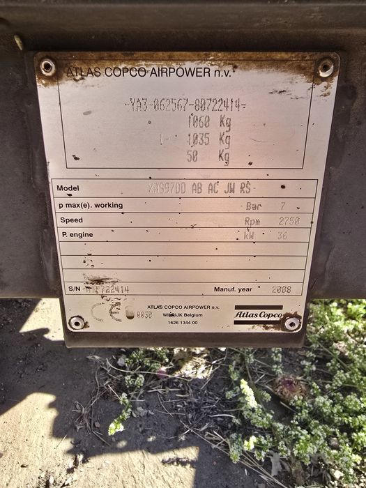 Motocompresor 5,3 m3Atlas copco xas 97