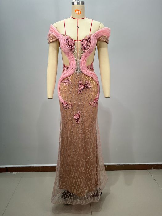 Rochie de nașă roz mărimea S