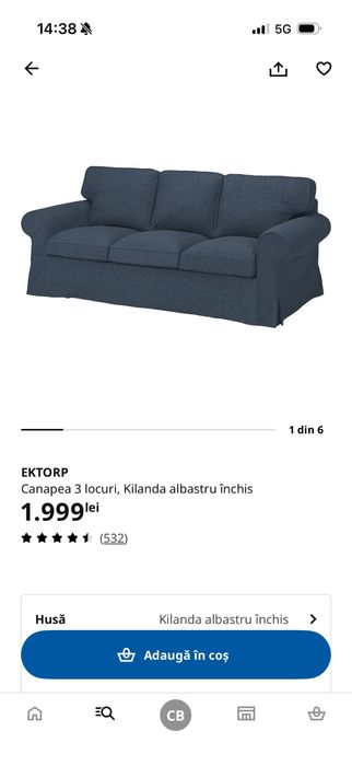 Canapea Ikea 3 locuri - Husa detasabila