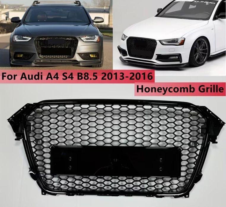 Grila Centrala fagure Audi A4 B8  FL Facelift negru lucios plastic ABS