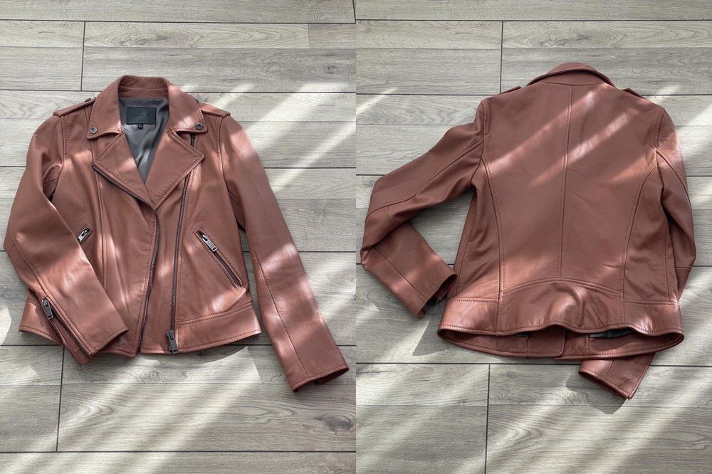 Massimo Dutti - кожаная куртка, XS, 100% натуральная.