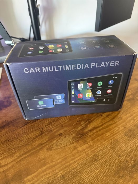 CarPlay / Android Auto wireless 7" moto & auto, cu cameră spate