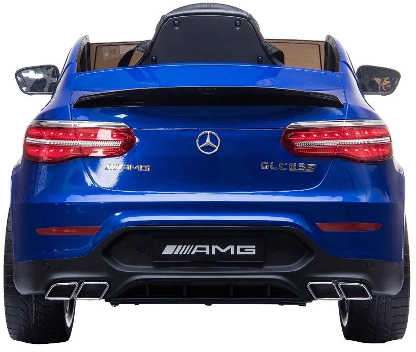 Masinuta electrica Mercedes GLC63s 70W 12V cu Scaun Tapitat #Albastru