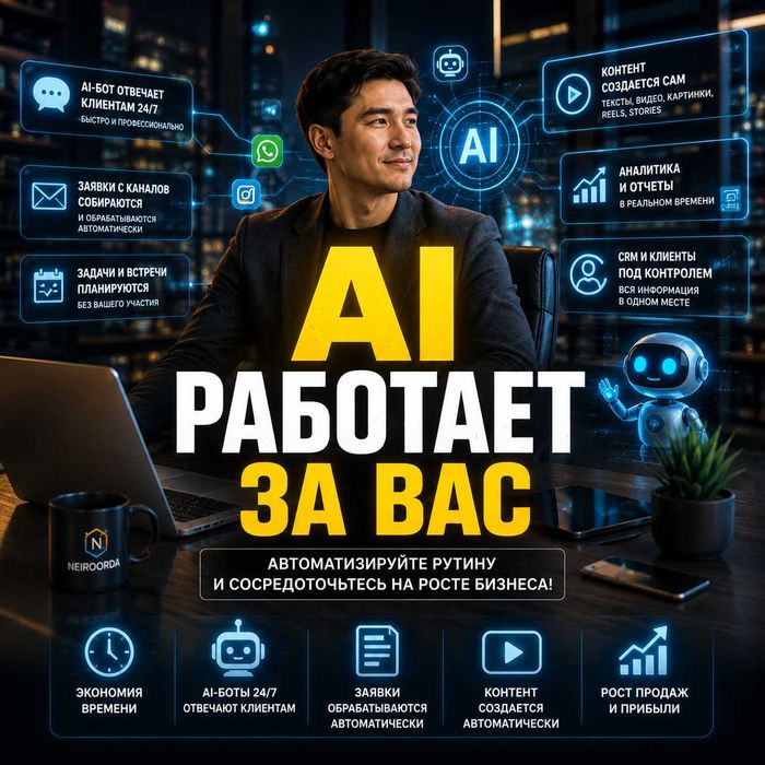 AI автоматизация бизнеса Алматы | ChatGPT боты | Контент | NeiroOrda