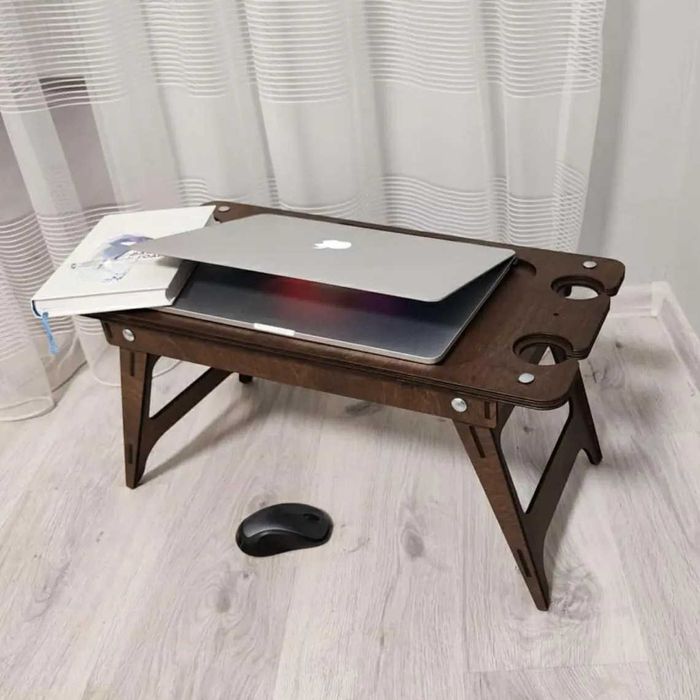 Дървен поднос за диван