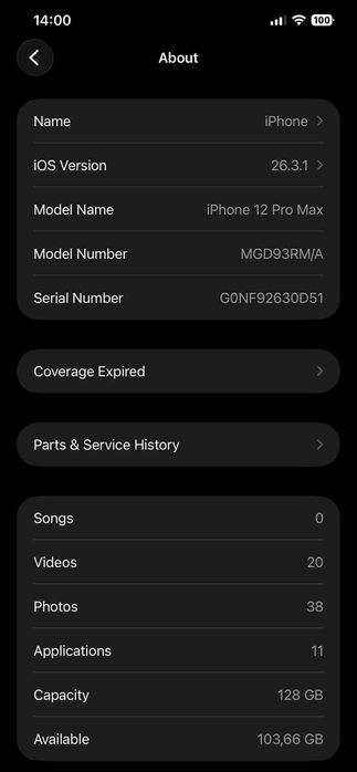 iPhone 12 Pro Max Gold 128GB