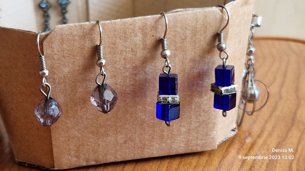 cercei lungi cu pietricele