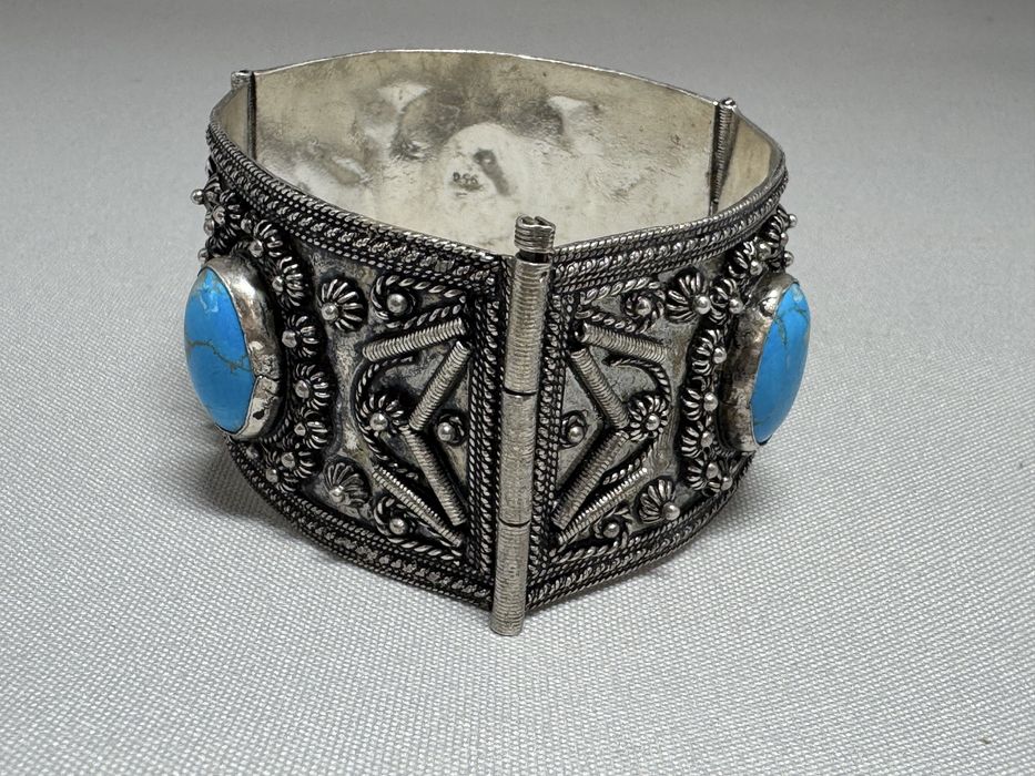 Bratara Navajo din argint si turcoaz